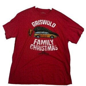 National Lampoon Christmas Vacation Shirt Mens XL Red Graphic Tee Griswold